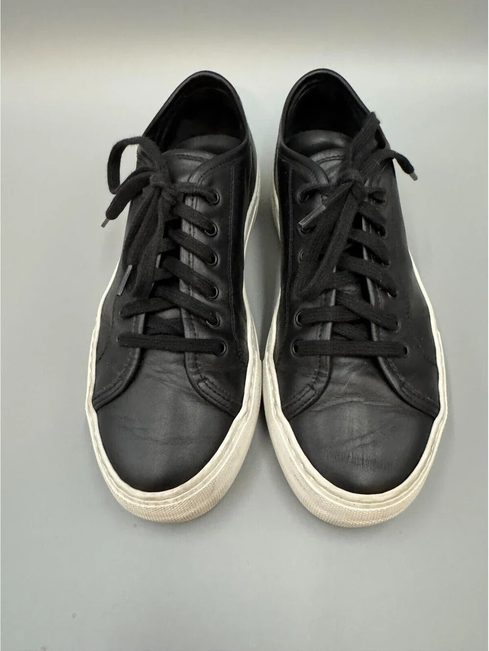 Women’s Common Projects Tournament Leather Trainer Sneakers 4017 Black US 5